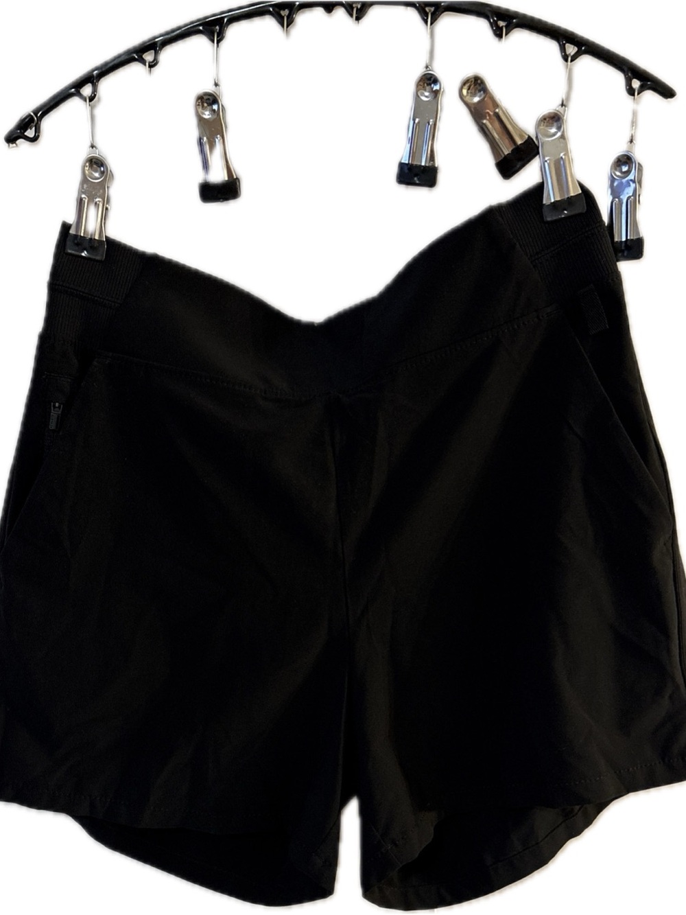Athleta Black Performance Athletic Shorts with Zip Pocket